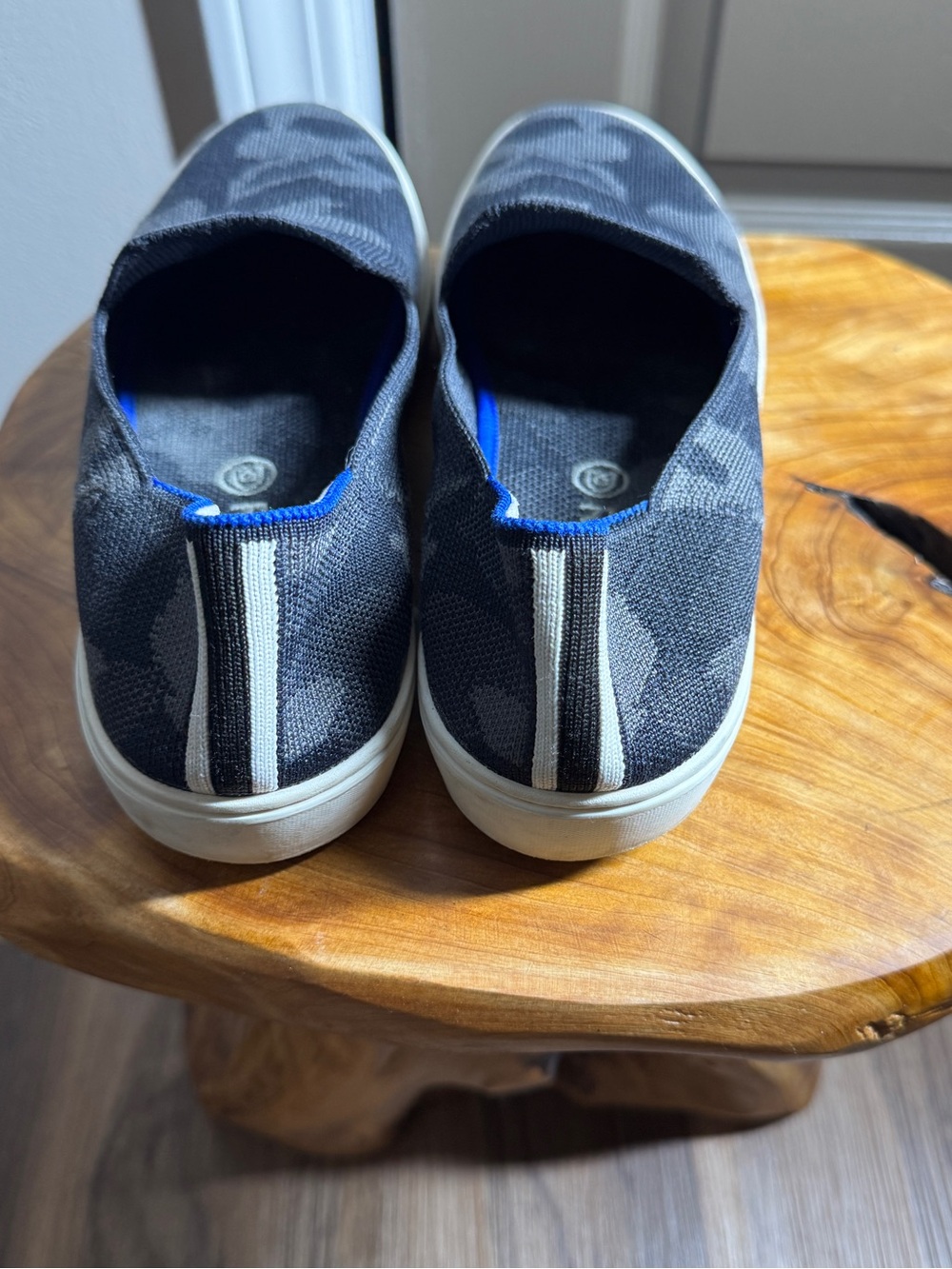 Rothy's The Sneaker Grey Camo Slip-ons Women's Sz. 8.5 - Picture 3 of 6